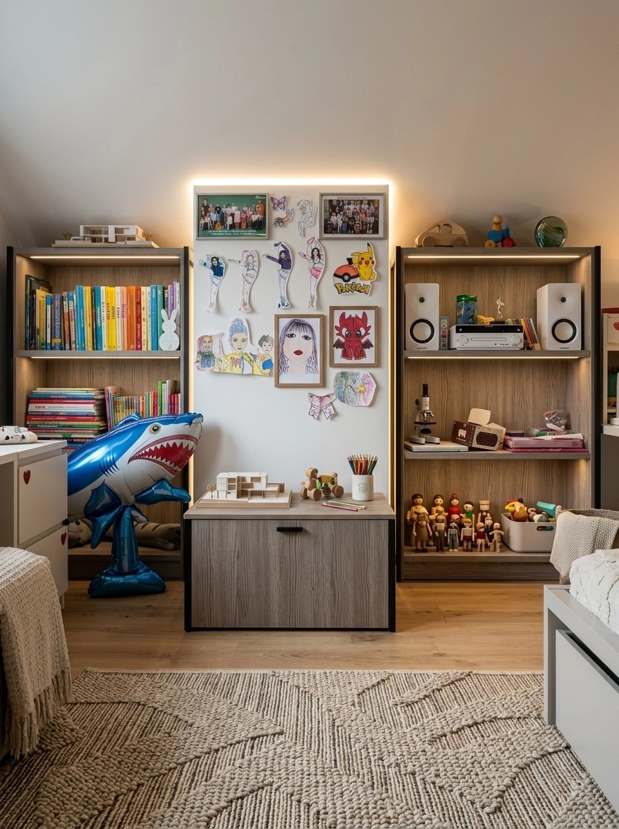 Contemporary Kids Room design — interior photo by GenRoom AI