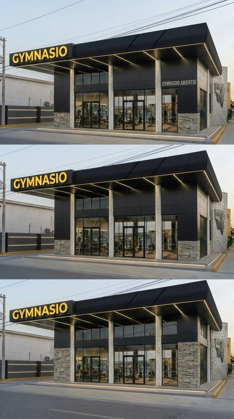 Facade design in Blacktec Facade style — Facade by GenRoom AI