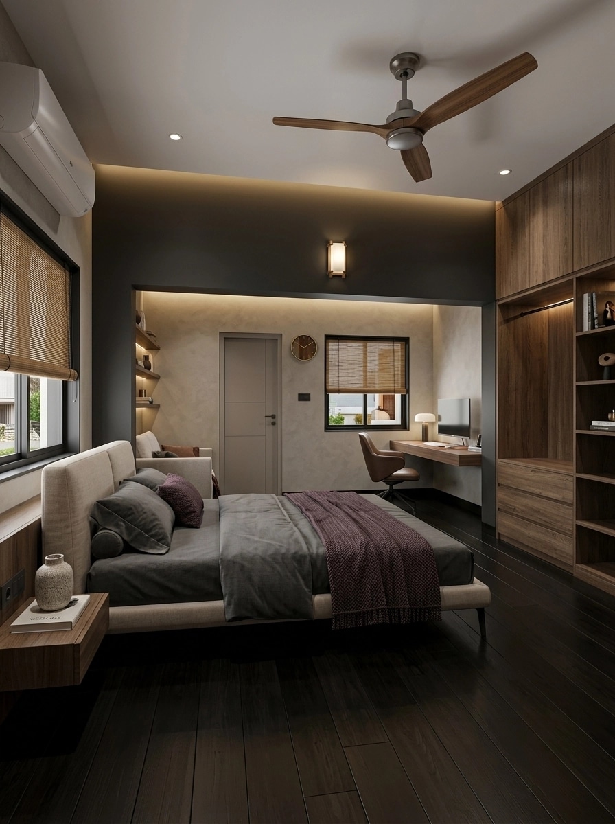 Contemporary Bedroom design — interior photo by GenRoom AI