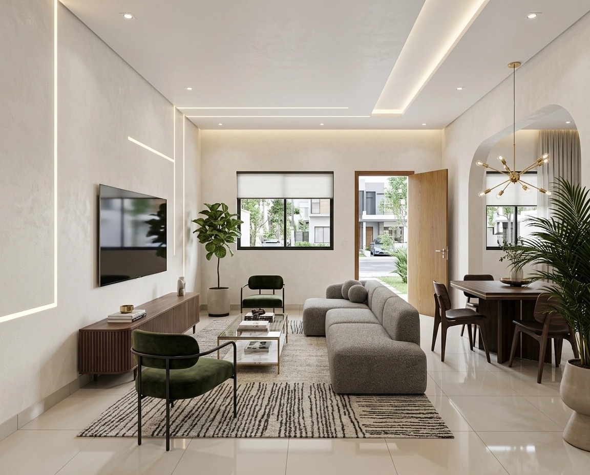 Interior design in Contemporary style — Living Room by GenRoom AI