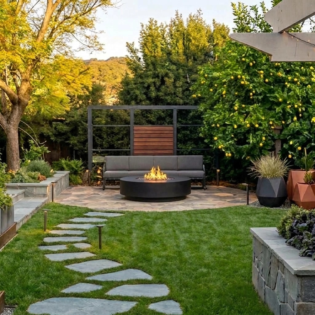Landscape design in Contemporary Yard style — Yard by GenRoom AI