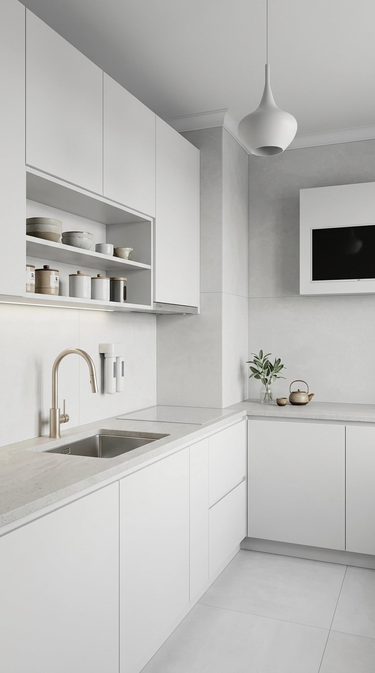 Minimalism Kitchen design — interior photo by GenRoom AI