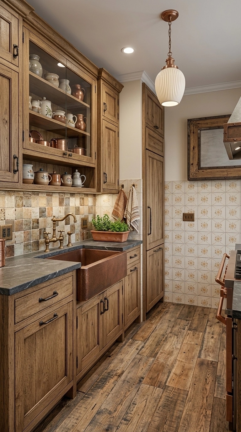 Kitchen interior in Rustic style — photo by GenRoom AI