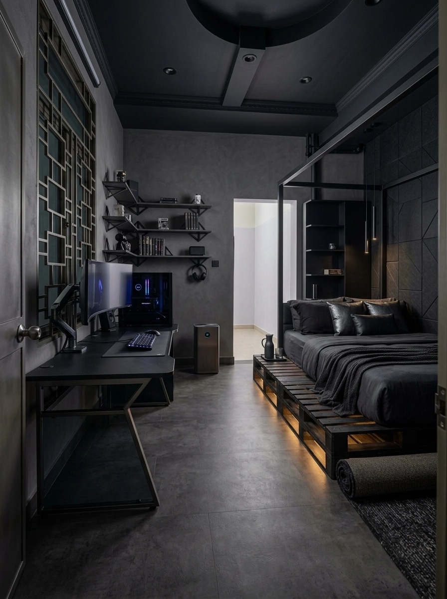 Interior design in Blacktec style — Bedroom by GenRoom AI