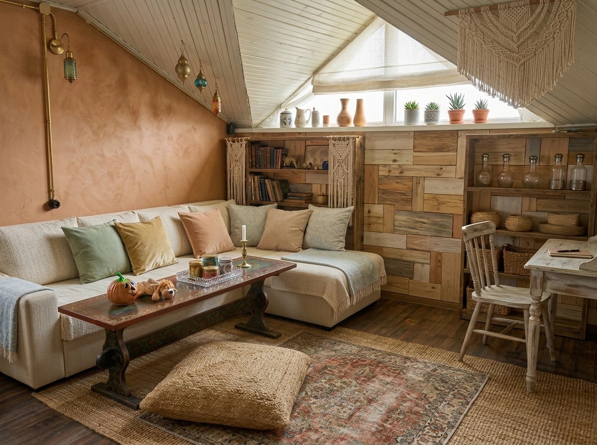 Interior design in Bohemian style — attic by GenRoom AI