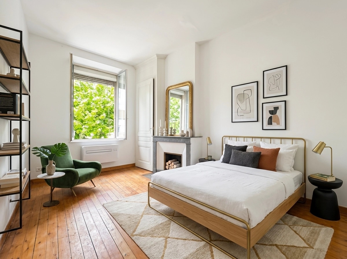 French Parisian Bedroom design — interior photo by GenRoom AI