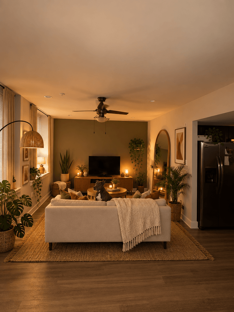 Bohemian Living Room design — interior photo by GenRoom AI