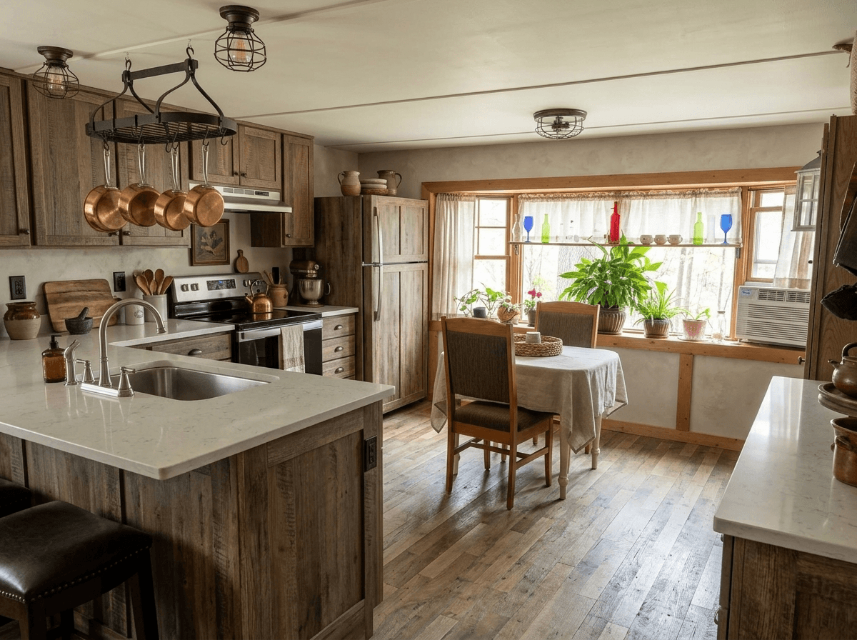 Kitchen interior in Rustic style — photo by GenRoom AI