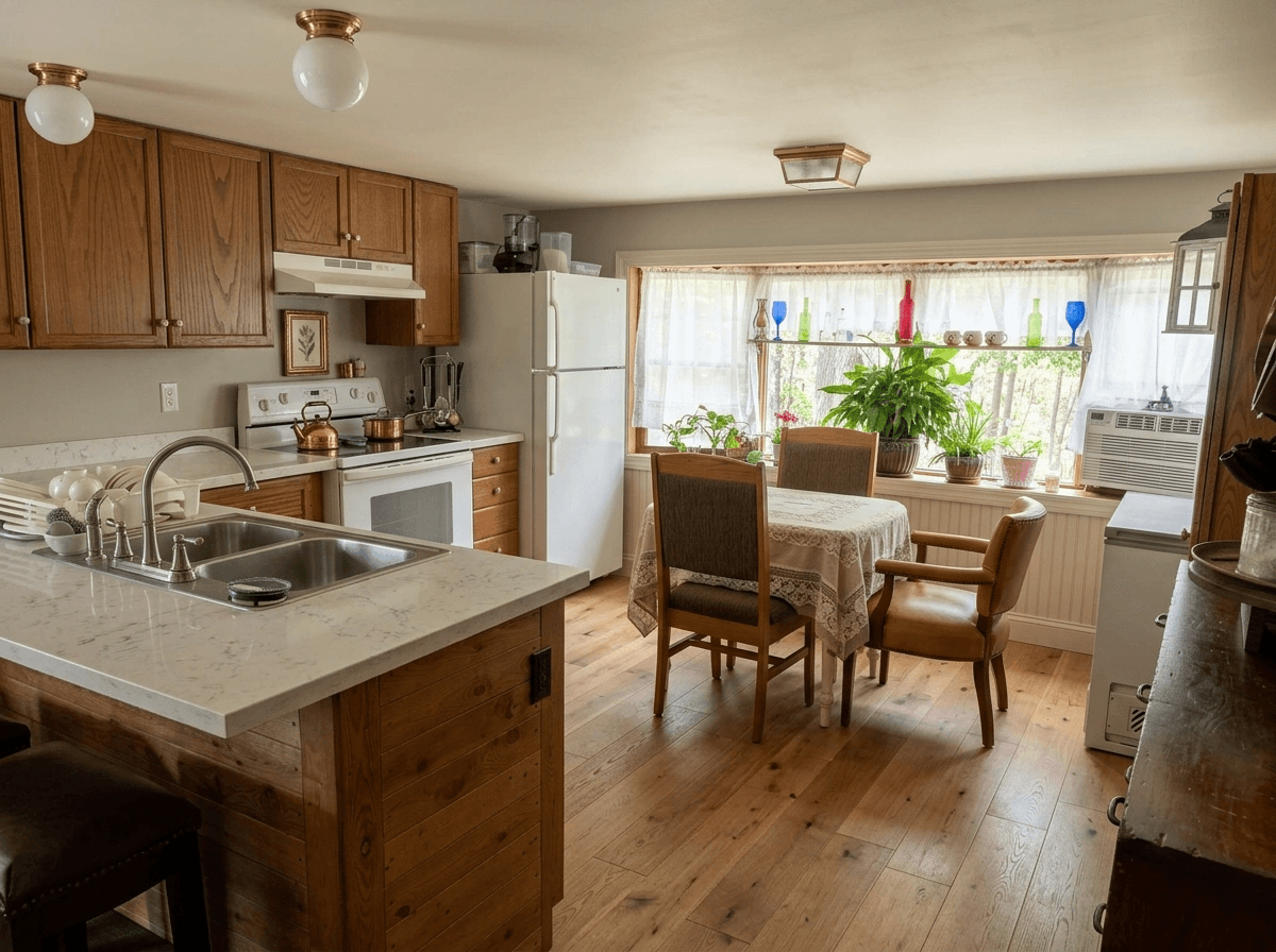 Kitchen interior in British style — photo by GenRoom AI