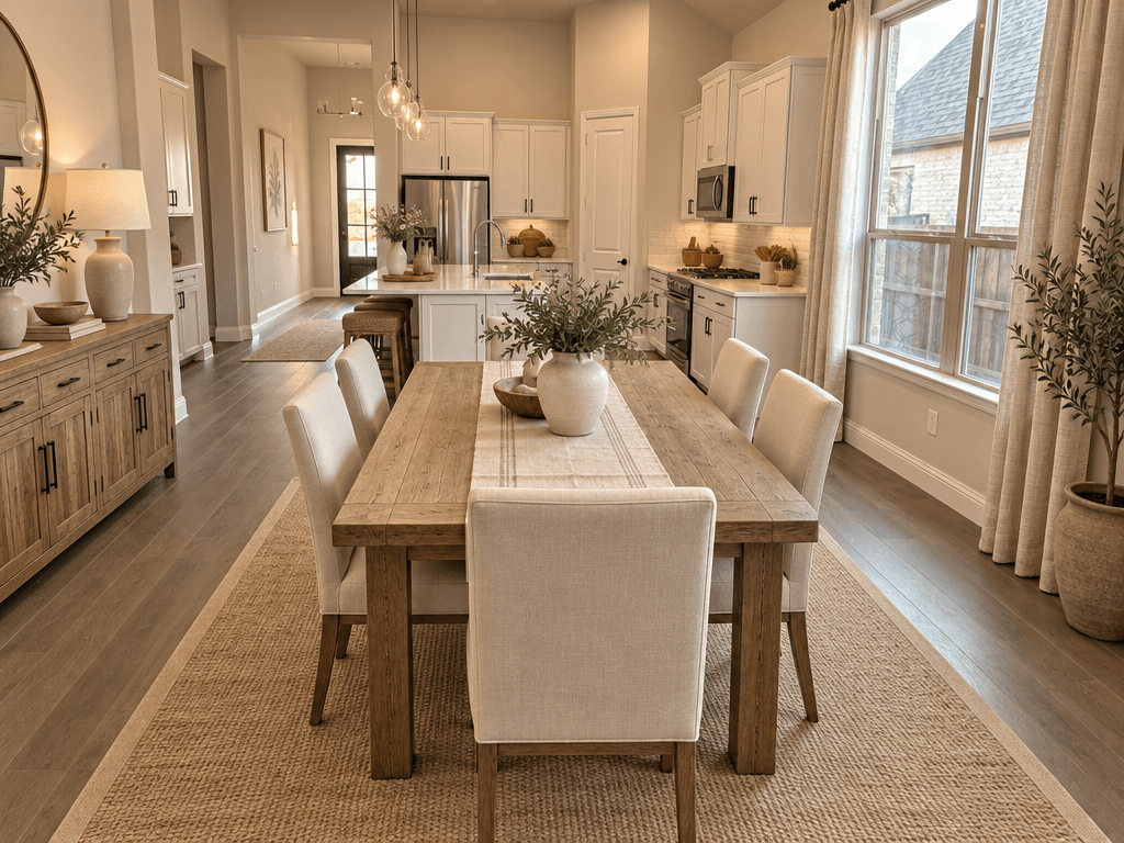 Design d'intérieur en style Modern Farmhouse — dining_room par GenRoom AI
