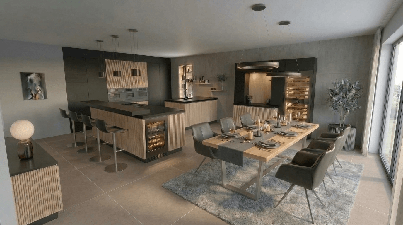 Kitchen interior in no_style style — photo by GenRoom AI