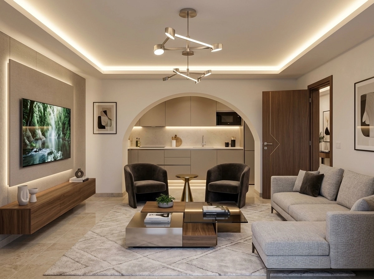 Interior design in Contemporary style — Living Room by GenRoom AI