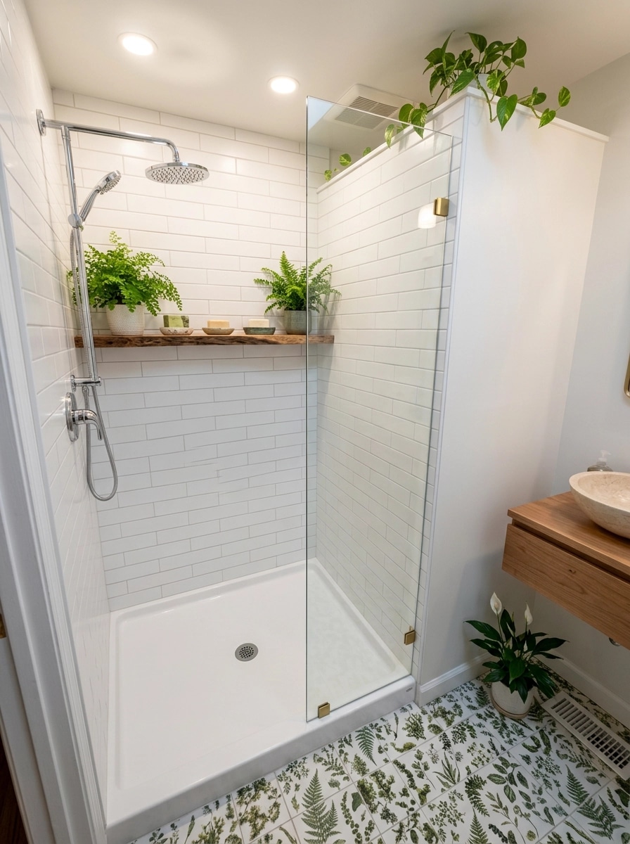 Bathroom interior in Biophilic style — photo by GenRoom AI