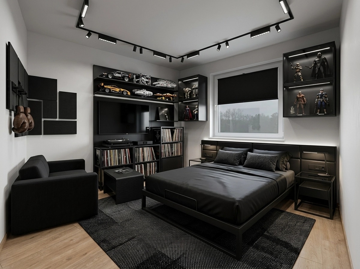 Blacktec Bedroom design — interior photo by GenRoom AI