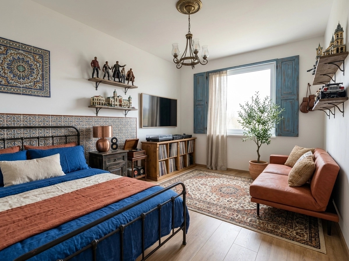 Interior design in Mediterranean style — Bedroom by GenRoom AI