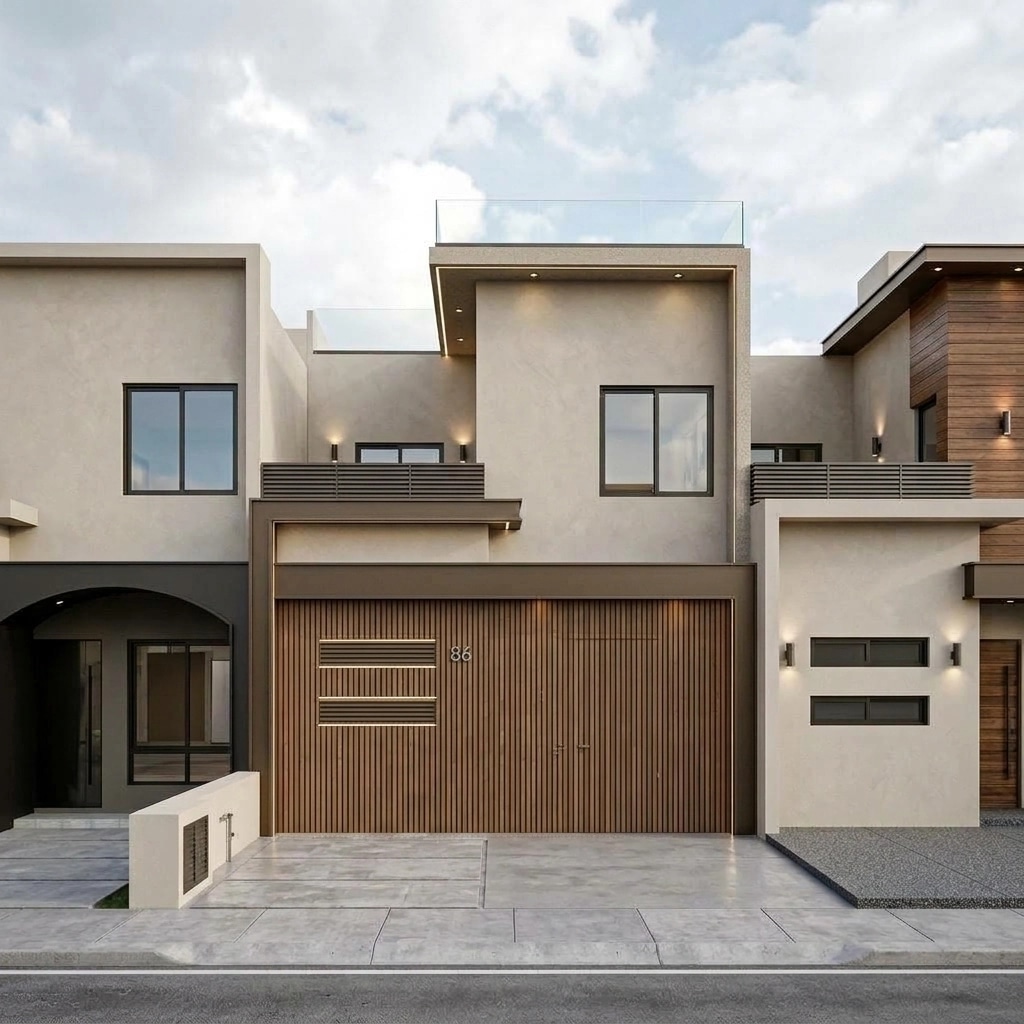 Facade design in Contemporary Facade style — Facade by GenRoom AI