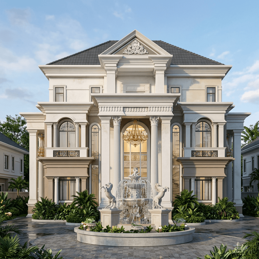 Facade design in no_style style — photo by GenRoom AI