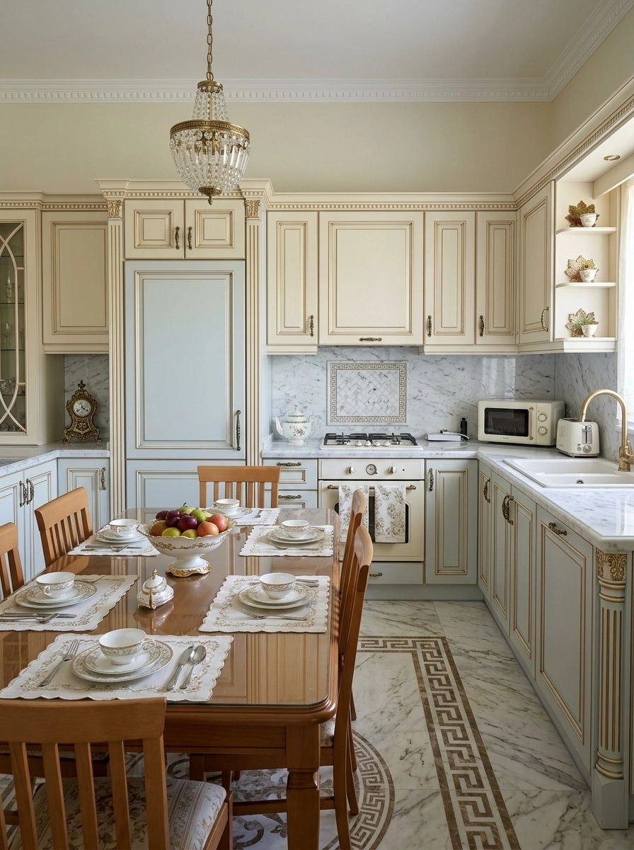 Neoclassic Kitchen design — interior photo by GenRoom AI
