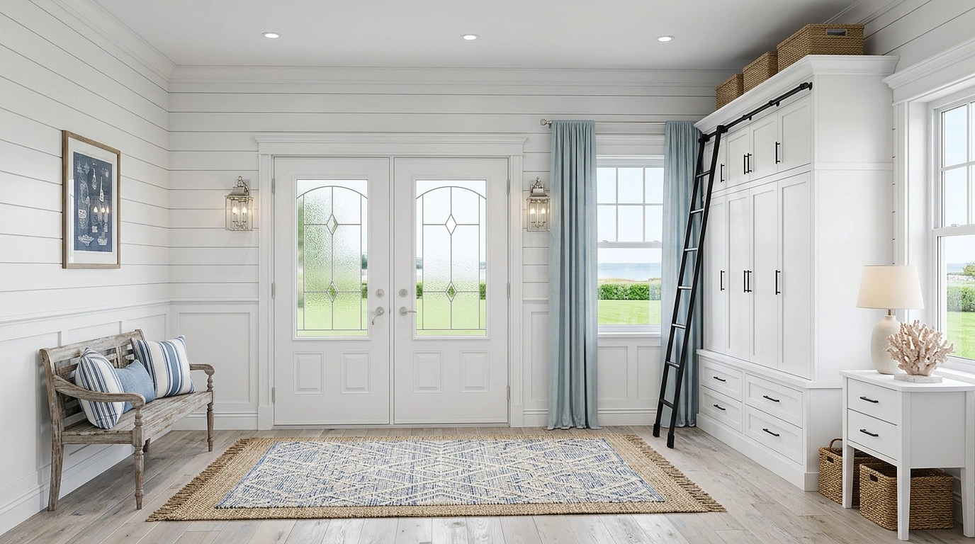 Coastal / Hamptons Hallway design — interior photo by GenRoom AI