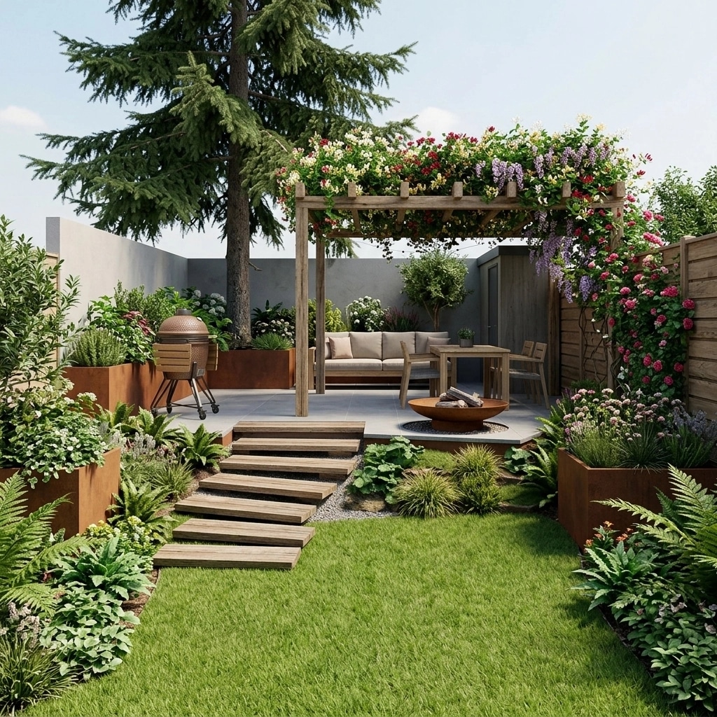 Landscape design in Eco Natural Garden style — Yard by GenRoom AI