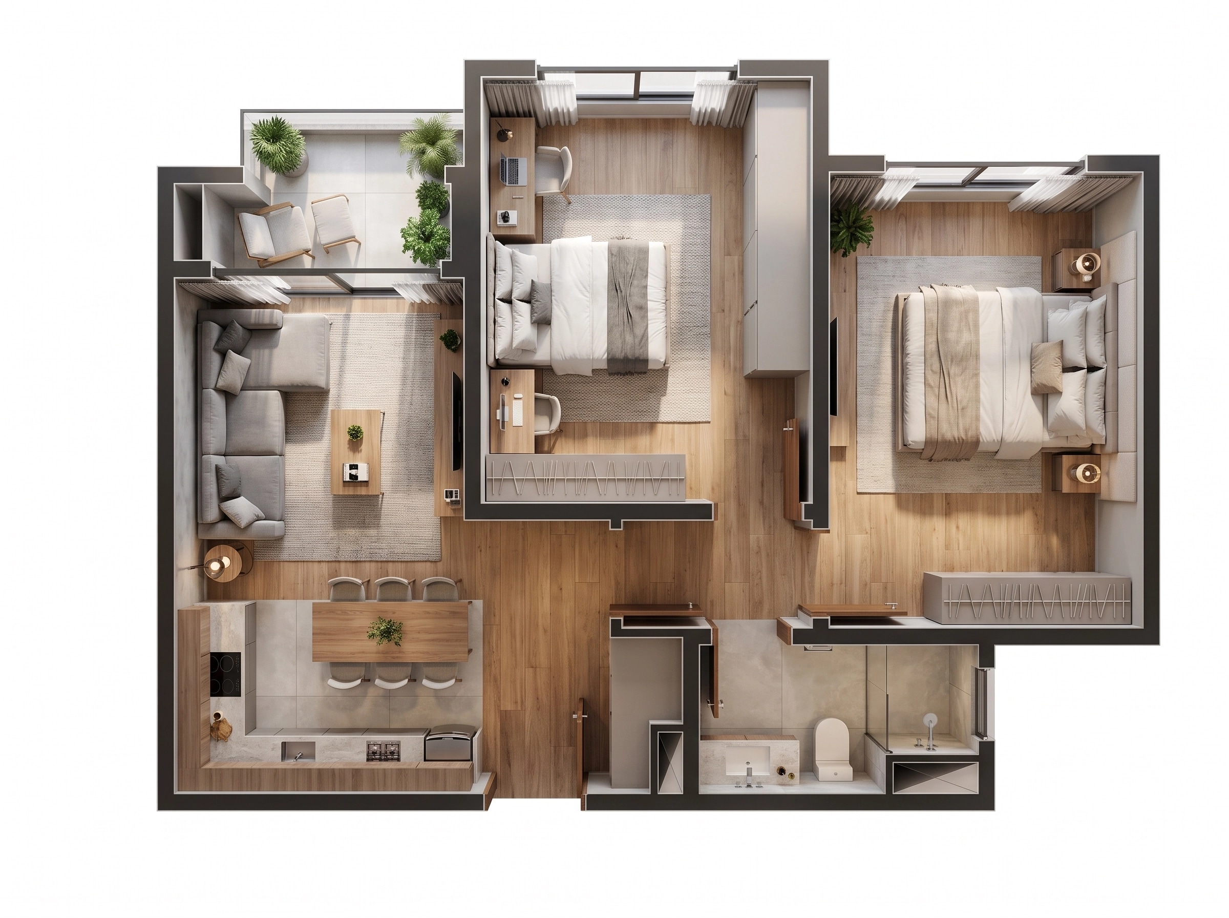 Interior design in Contemporary style — Living Room by GenRoom AI