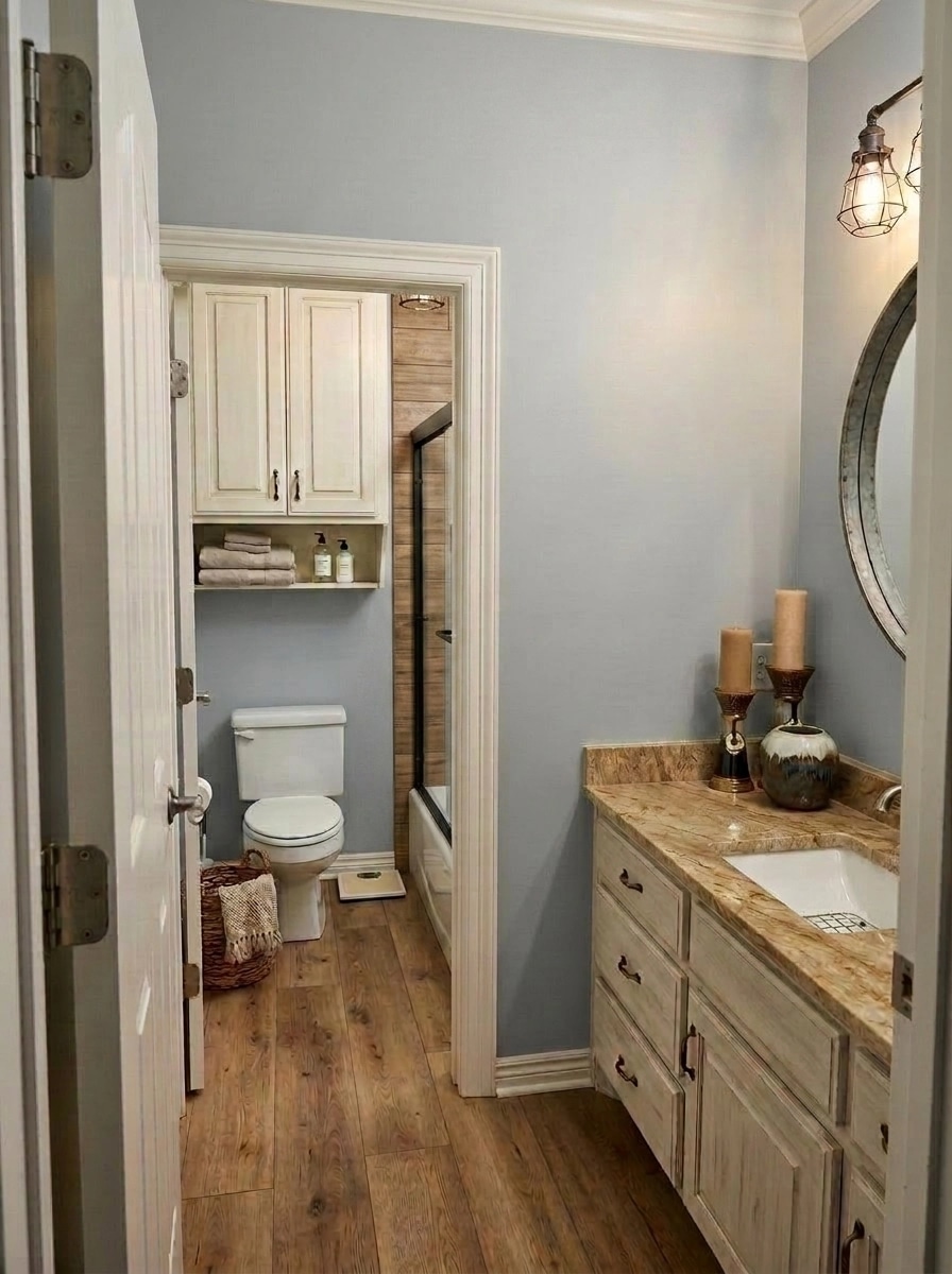 Modern Farmhouse Bathroom design — interior photo by GenRoom AI