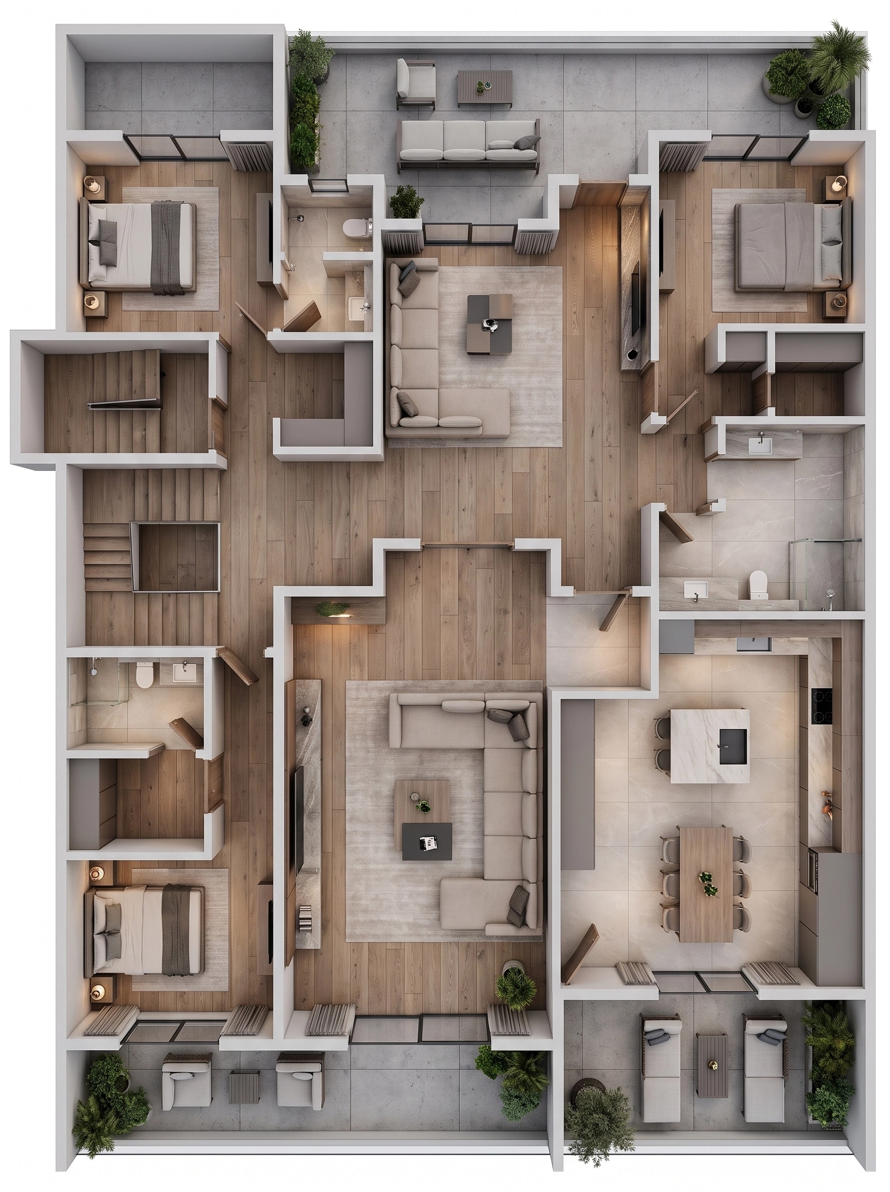 Interior design in Contemporary style — Living Room by GenRoom AI