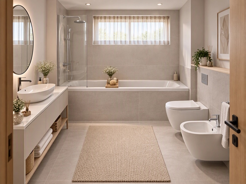 Interior design in Contemporary style — Bathroom by GenRoom AI