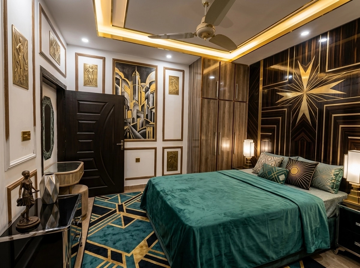 Art Deco Yatak Odası design — interior photo by GenRoom AI