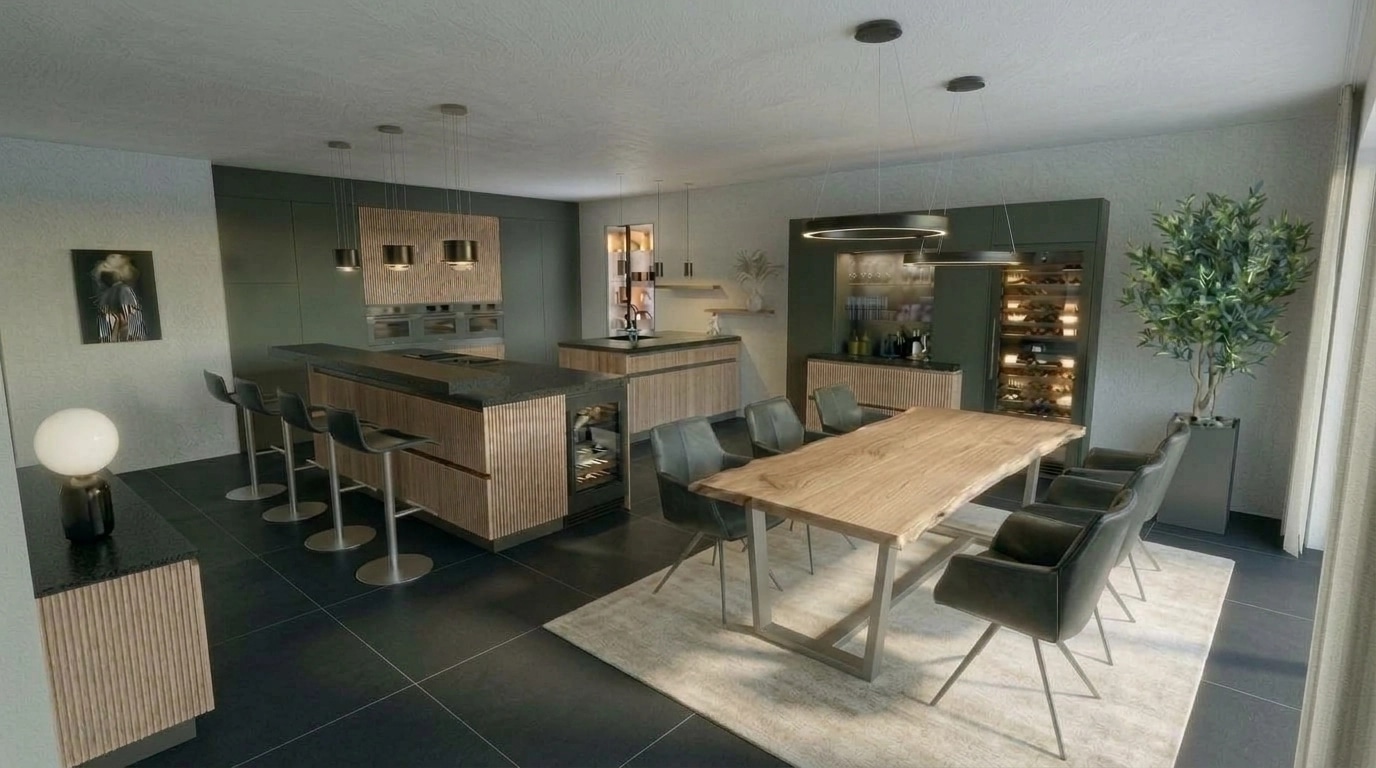 Kitchen interior in no_style style — photo by GenRoom AI