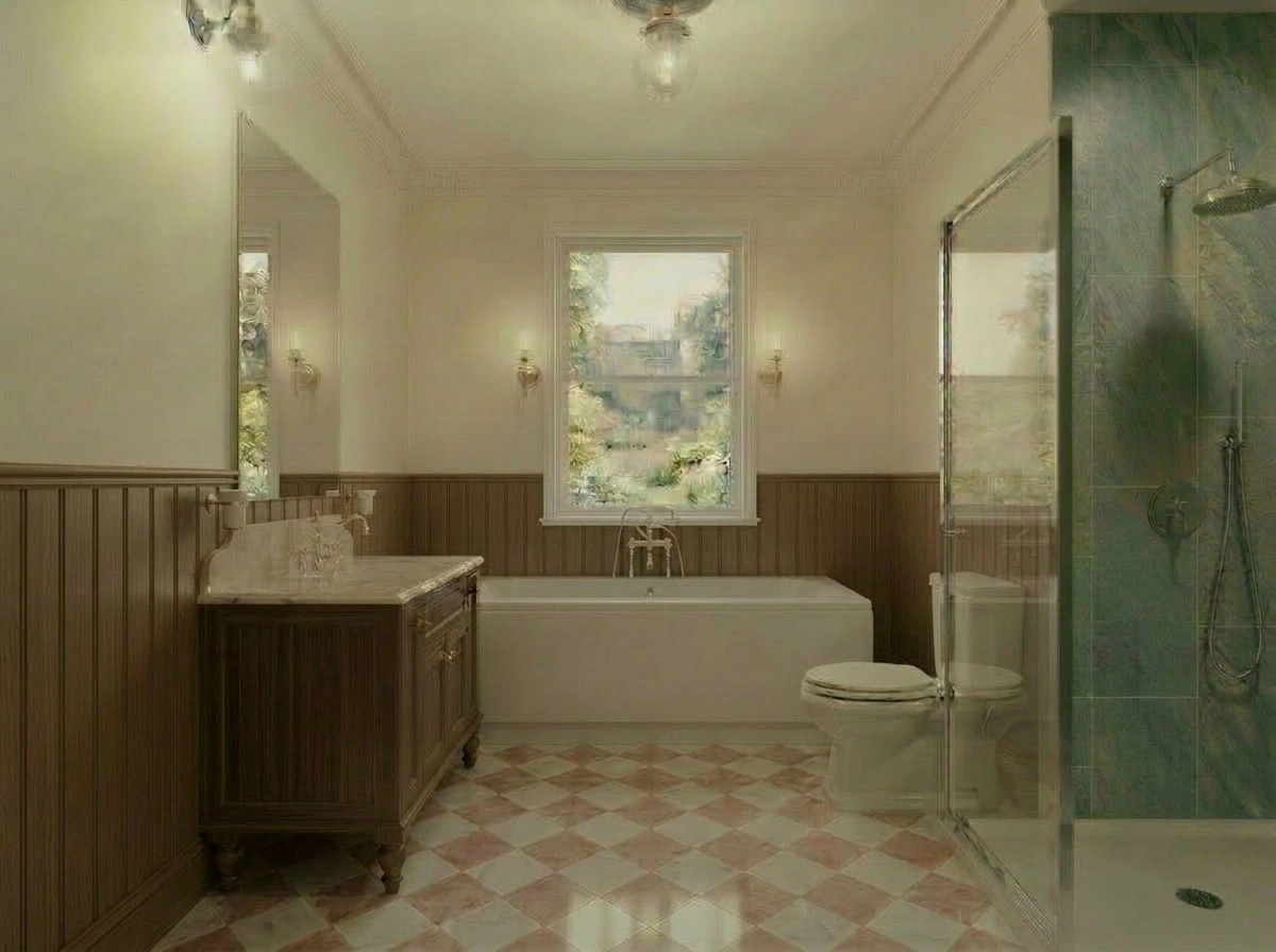 Bathroom interior in Classic style — photo by GenRoom AI