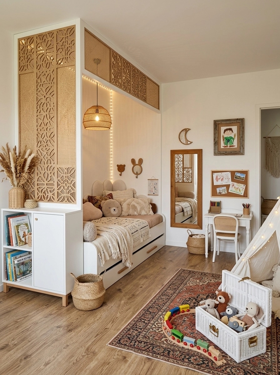 Interior design in Bohemian style — Kids Room by GenRoom AI