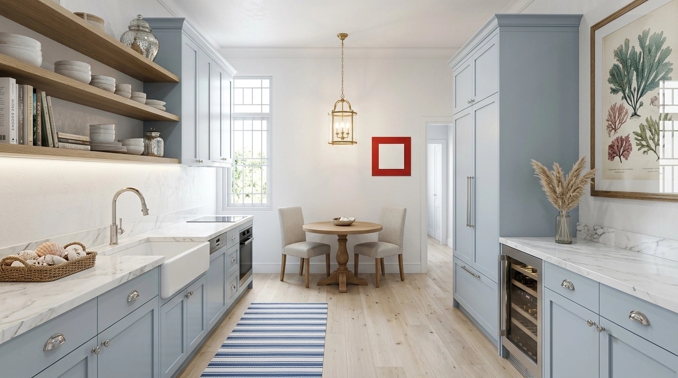 Coastal / Hamptons Kitchen design — interior photo by GenRoom AI
