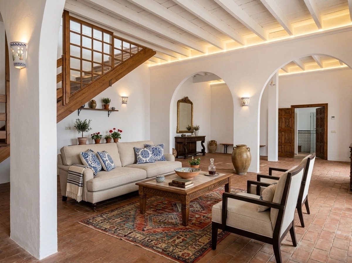 Andalusian Living Room design — interior photo by GenRoom AI