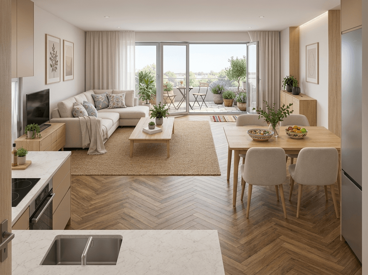 Interior design in Scandinavian style — Living Room by GenRoom AI