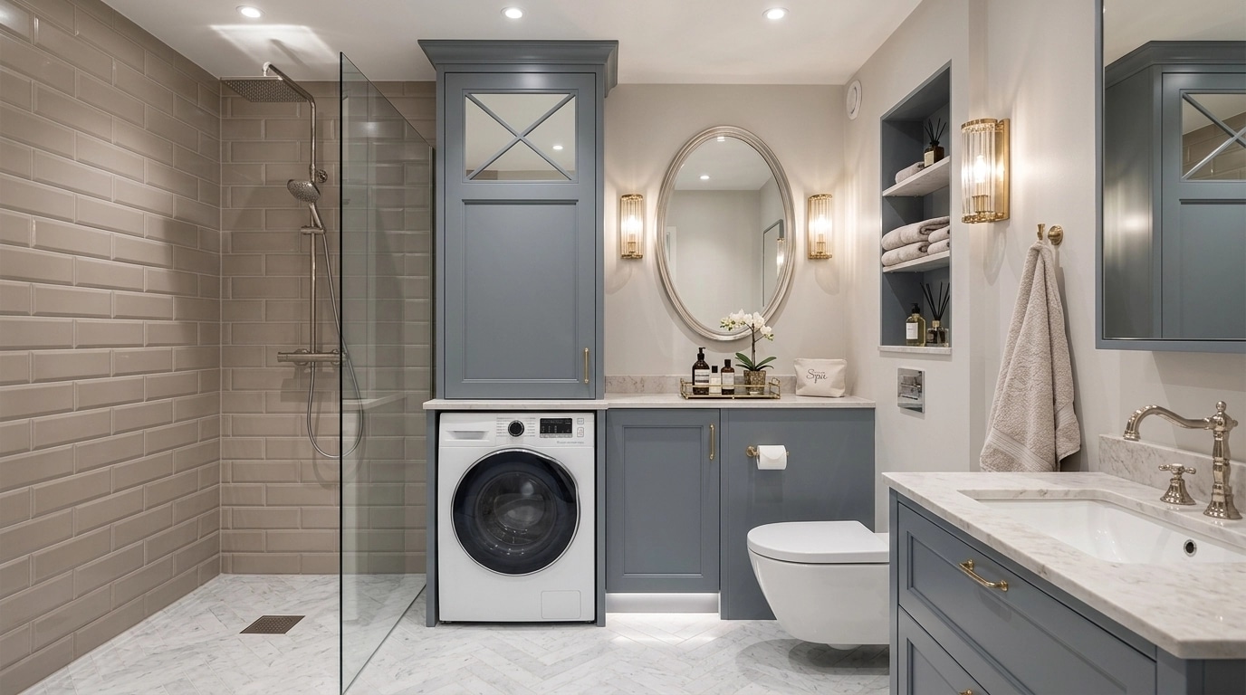 Bathroom interior in Transitional style — photo by GenRoom AI