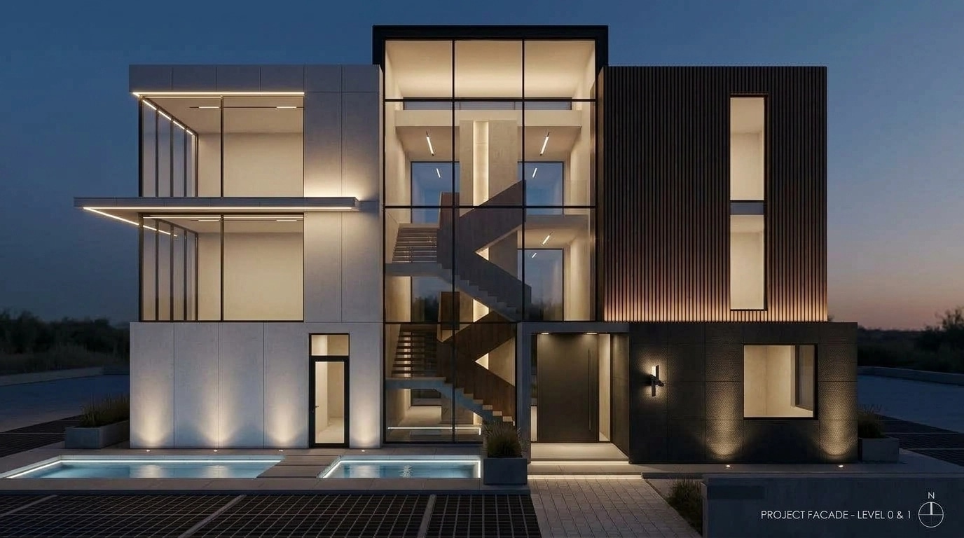 Minimalist Facade Facade design — facade photo by GenRoom AI
