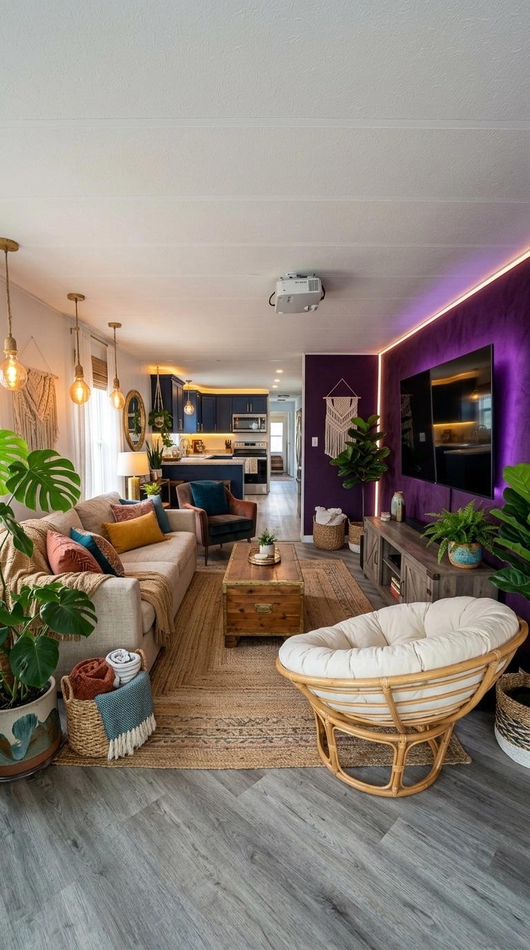 Interior design in Bohemian style — Living Room by GenRoom AI