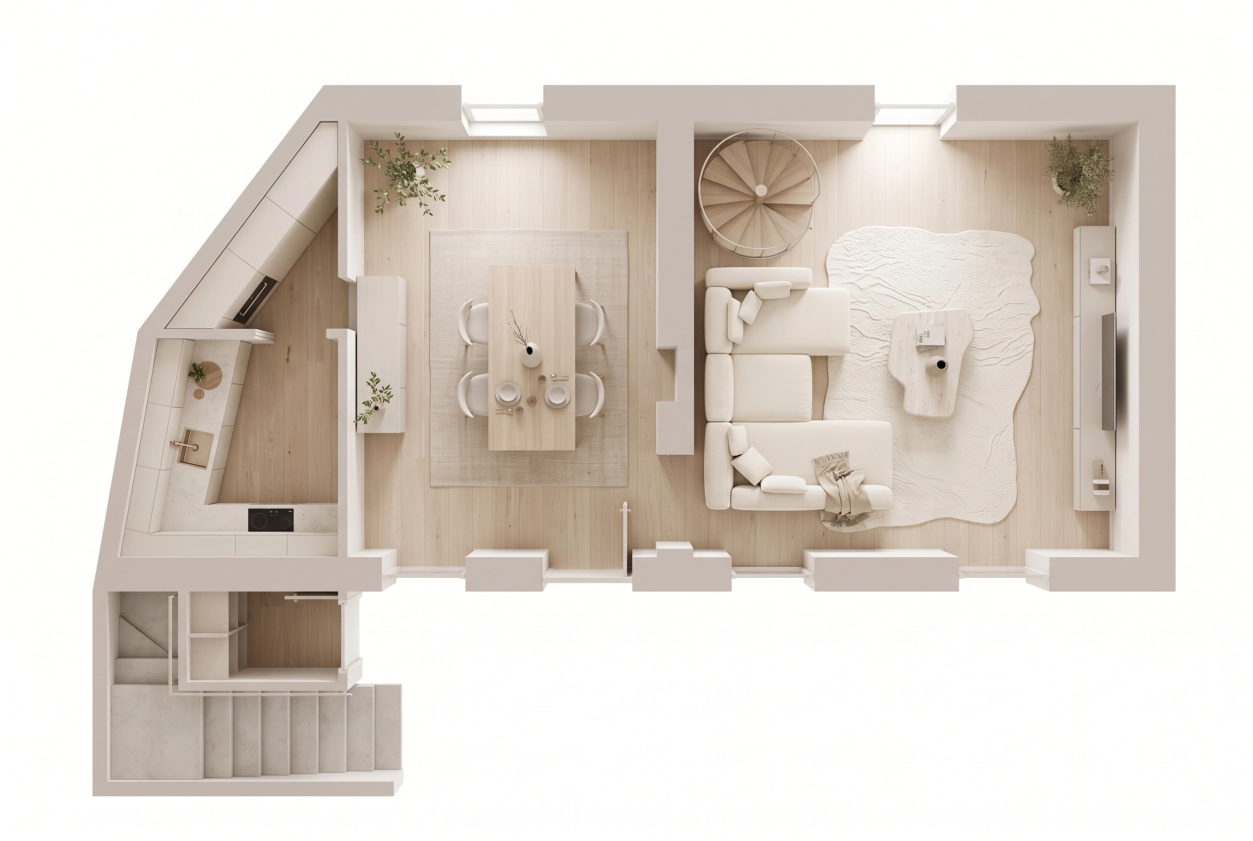 Interior design in Minimalism style — Living Room by GenRoom AI