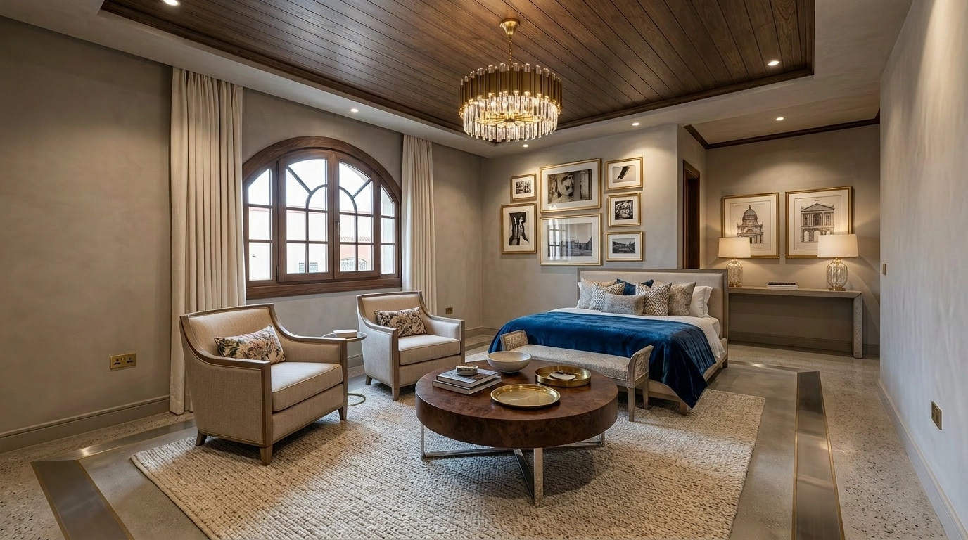 Transitional Living Room design — interior photo by GenRoom AI