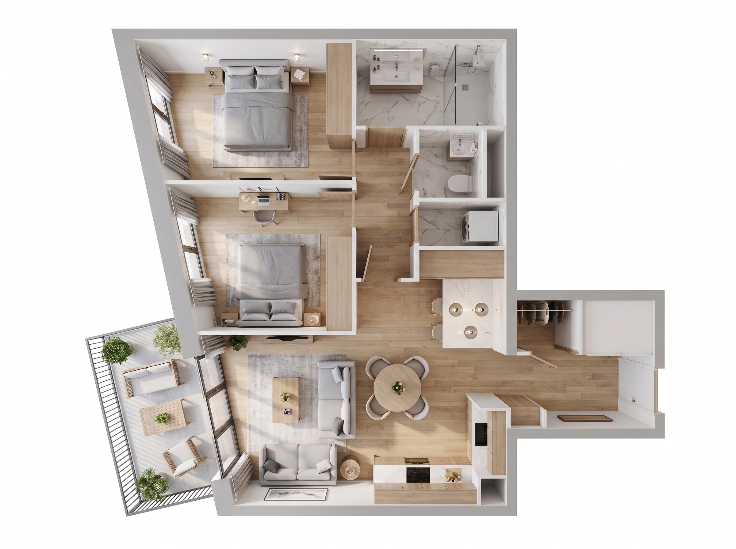 Interior design in Contemporary style — Living Room by GenRoom AI