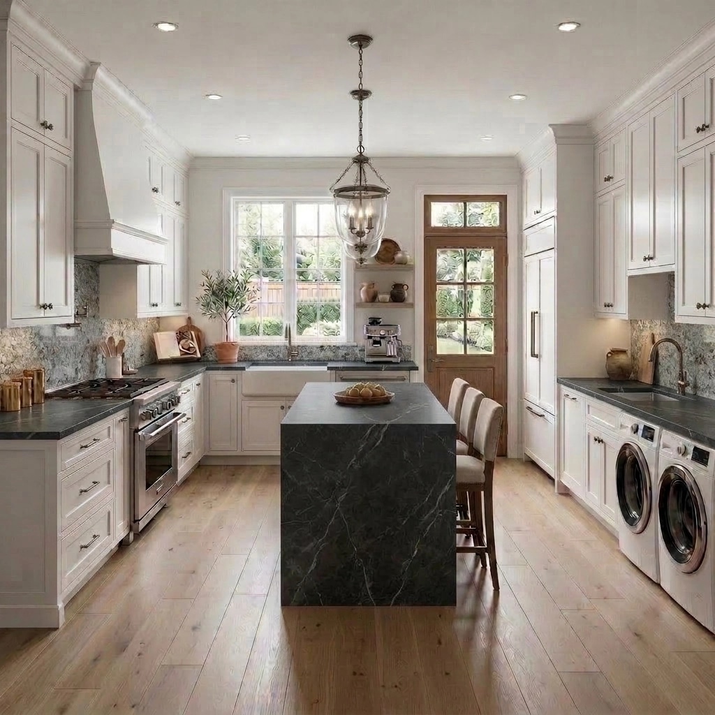Transitional Kitchen design — interior photo by GenRoom AI