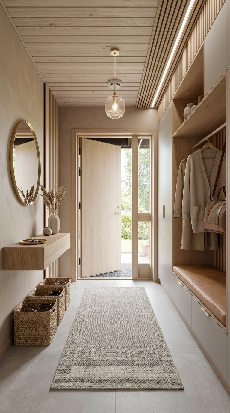 Hallway interior in Scandinavian style — photo by GenRoom AI