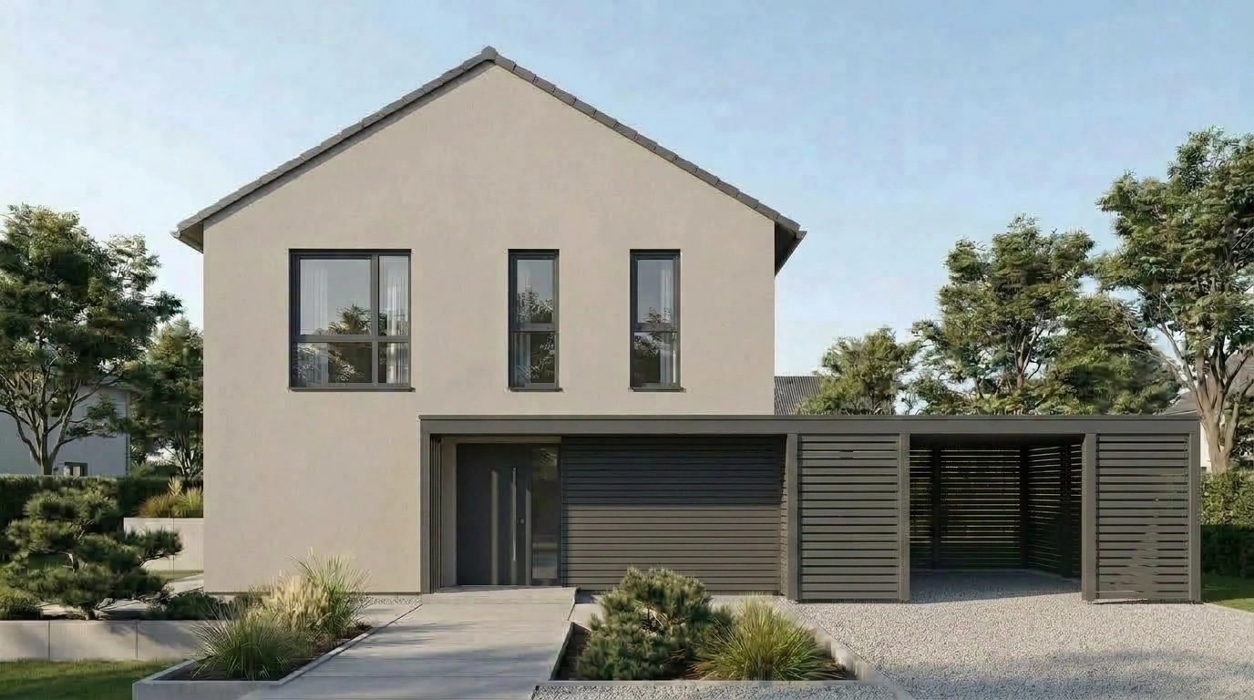 Facade design in German Modernist Facade style — Facade by GenRoom AI