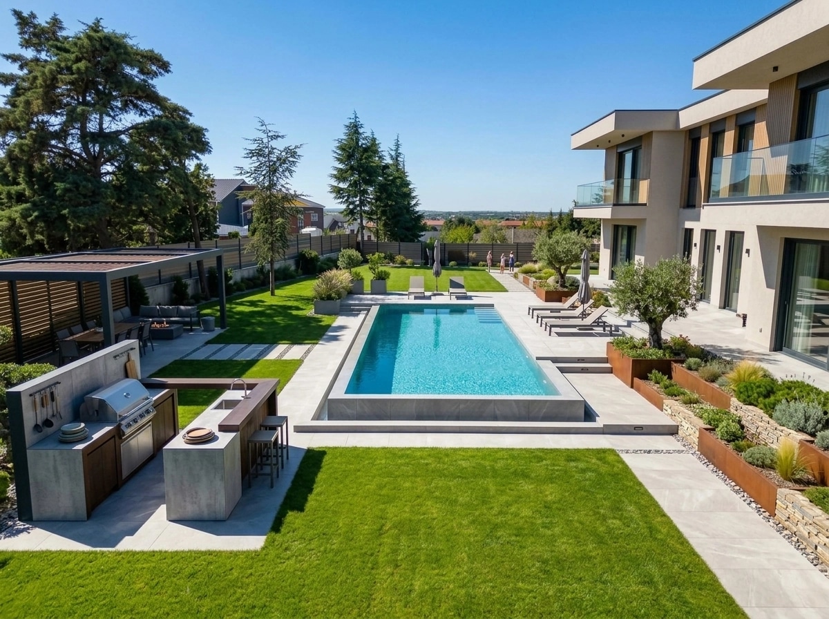 Landscape design in Contemporary Yard style — Yard by GenRoom AI
