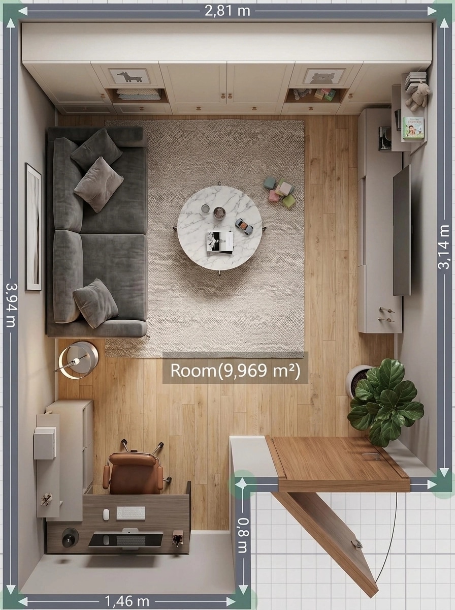 Interior design in Contemporary style — Living Room by GenRoom AI
