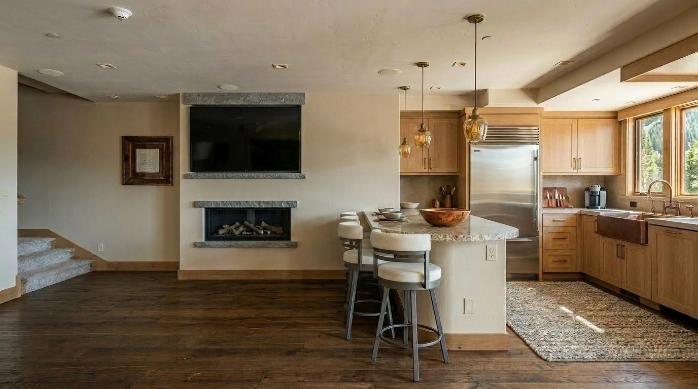 Kitchen interior in Rustic style — photo by GenRoom AI