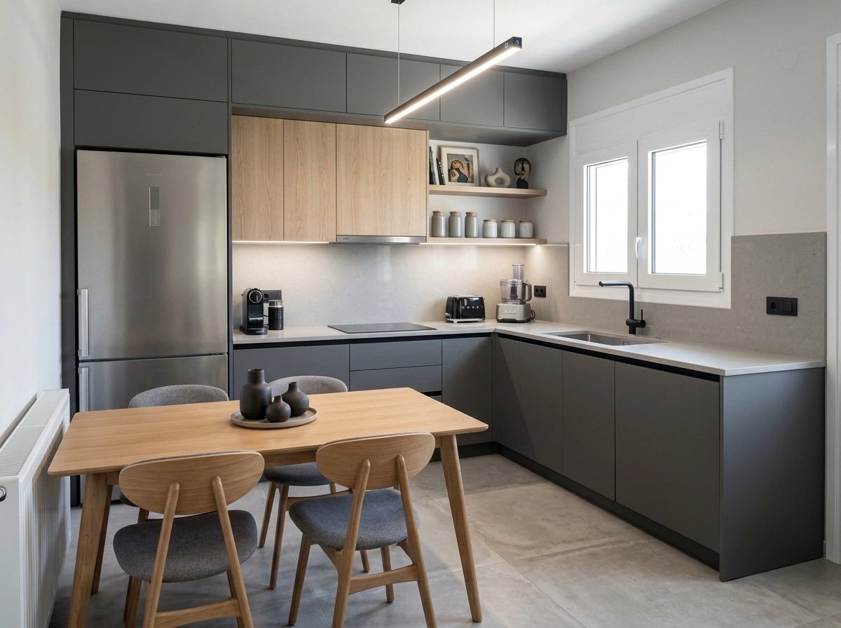 Kitchen interior in Contemporary style — photo by GenRoom AI