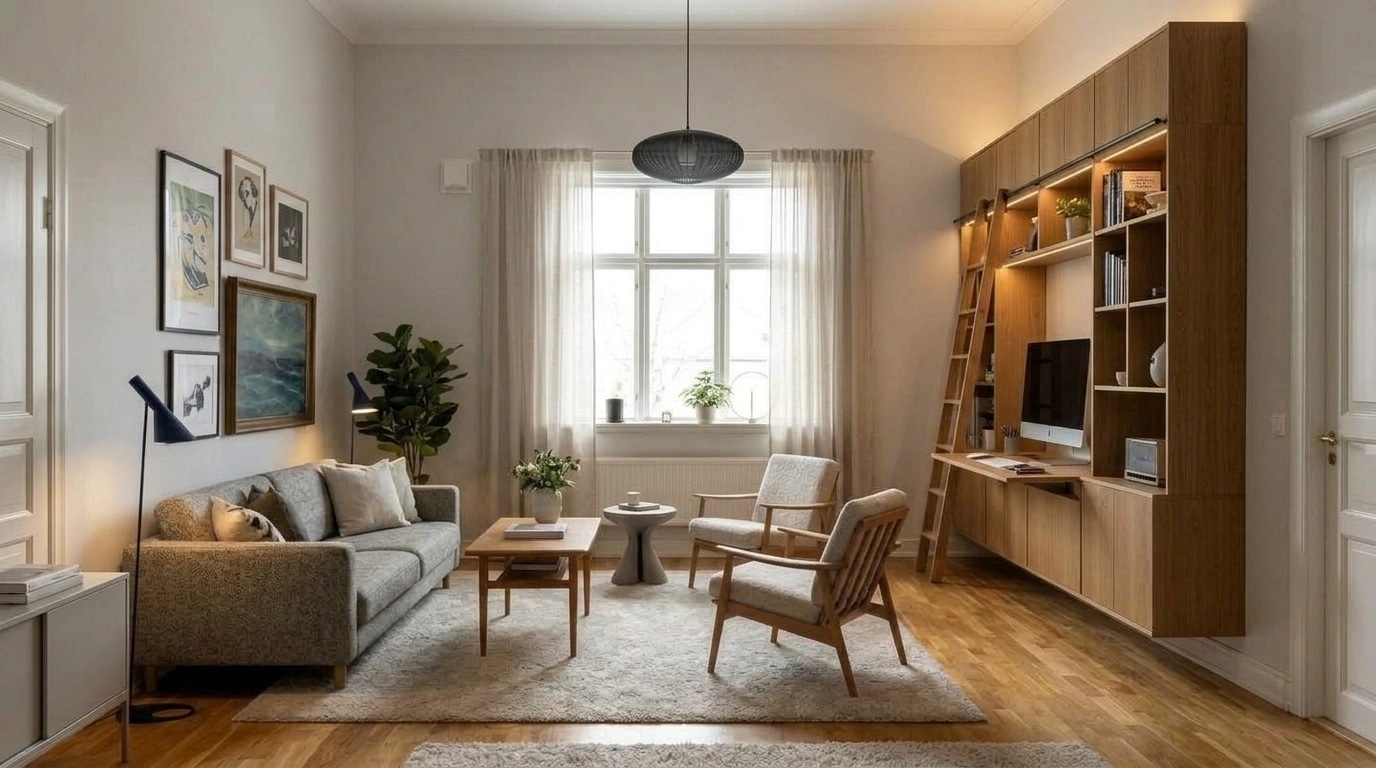 Interior design in Scandinavian style — Living Room by GenRoom AI
