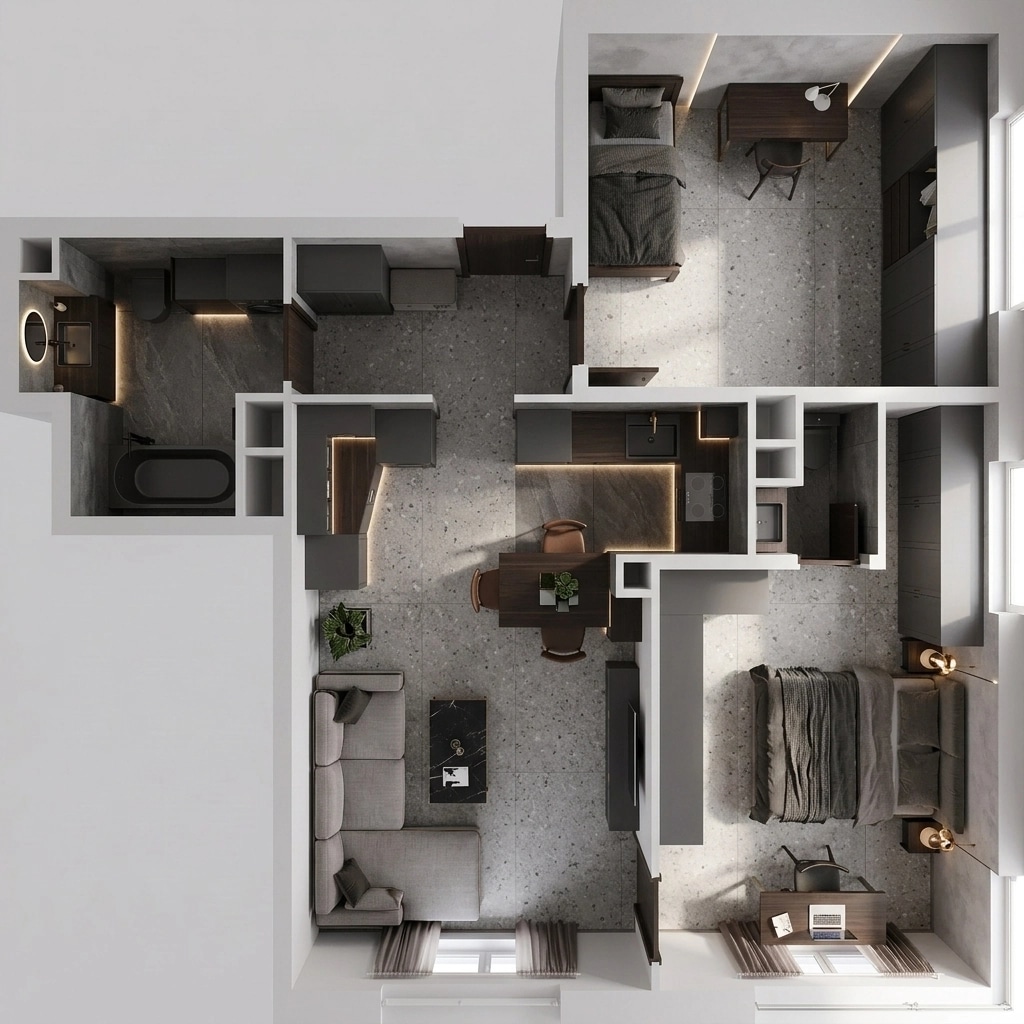 Scandinavian Living Room design — interior photo by GenRoom AI